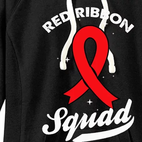 Red Ribbon Support Squad Week Awareness Red Ribbon Week Women's Fleece Hoodie