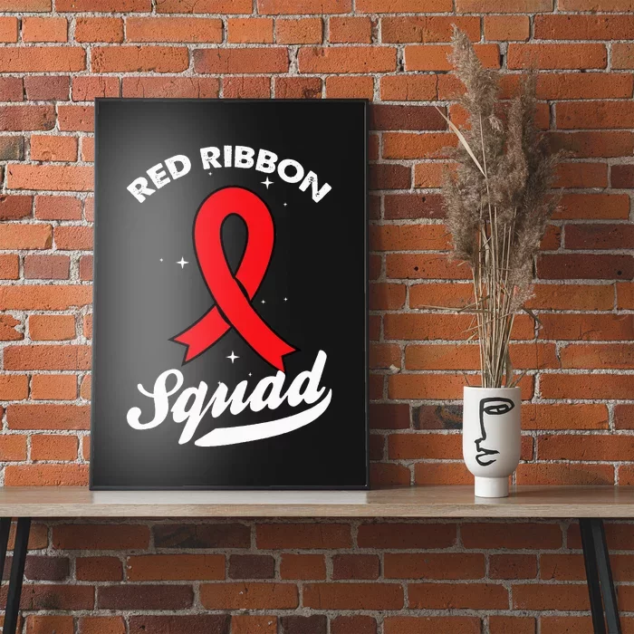 Red Ribbon Support Squad Week Awareness Red Ribbon Week Poster