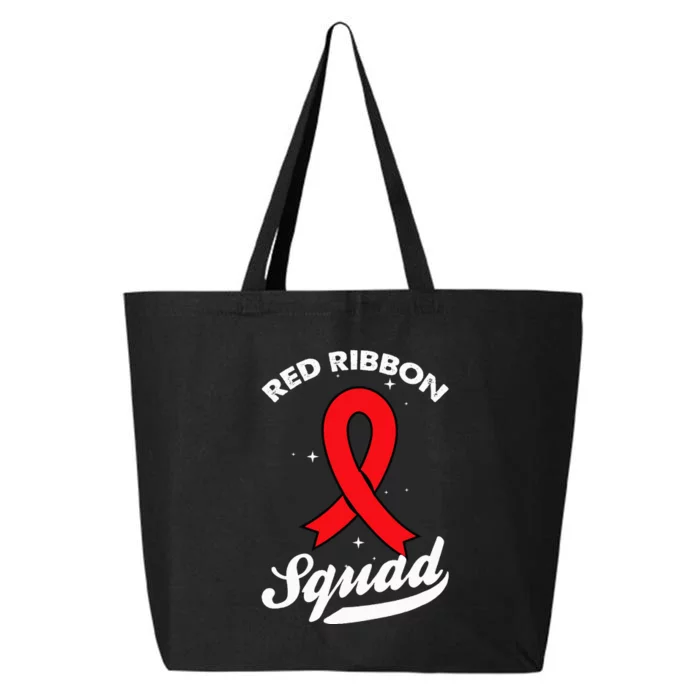 Red Ribbon Support Squad Week Awareness Red Ribbon Week 25L Jumbo Tote