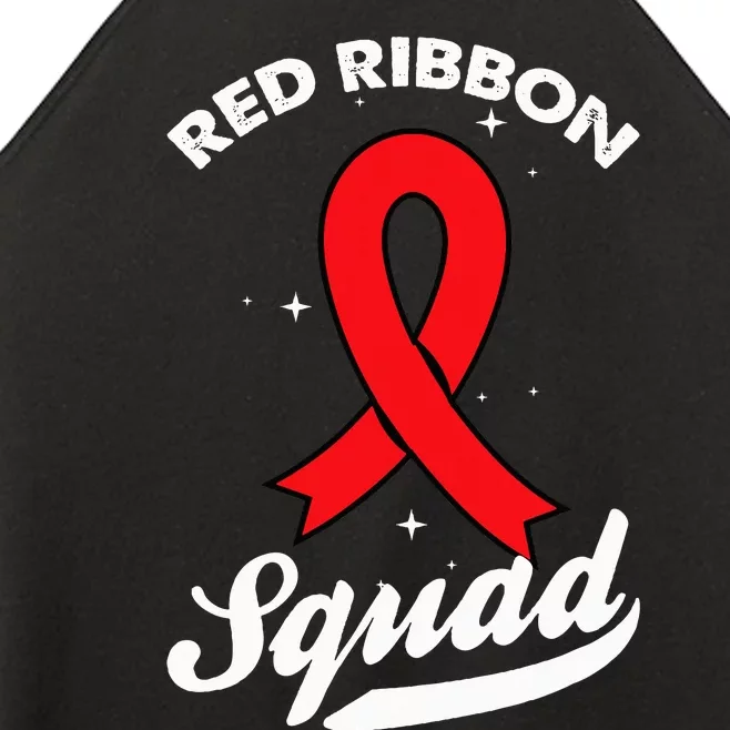 Red Ribbon Support Squad Week Awareness Red Ribbon Week Women’s Perfect Tri Rocker Tank