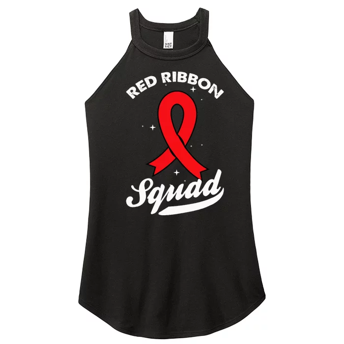 Red Ribbon Support Squad Week Awareness Red Ribbon Week Women’s Perfect Tri Rocker Tank