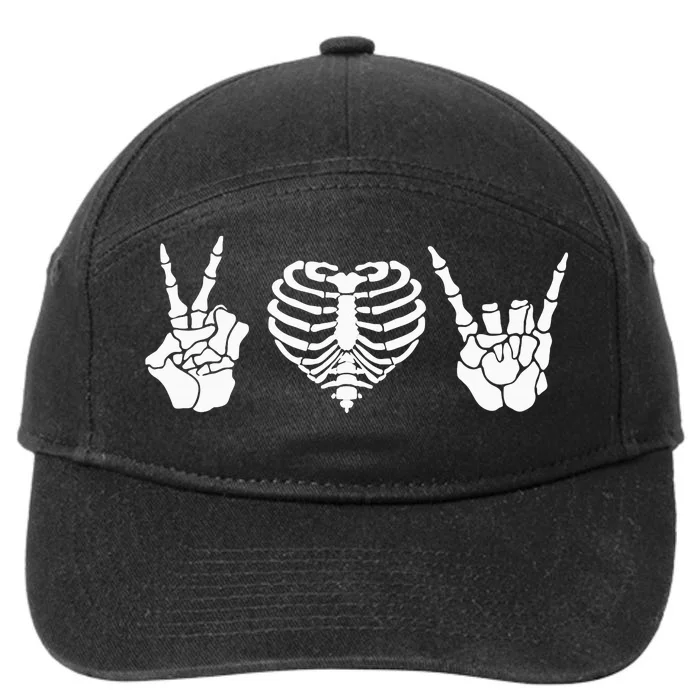 Rock & Roll Skeleton Hand Halloween Music Concert Costume 7-Panel Snapback Hat