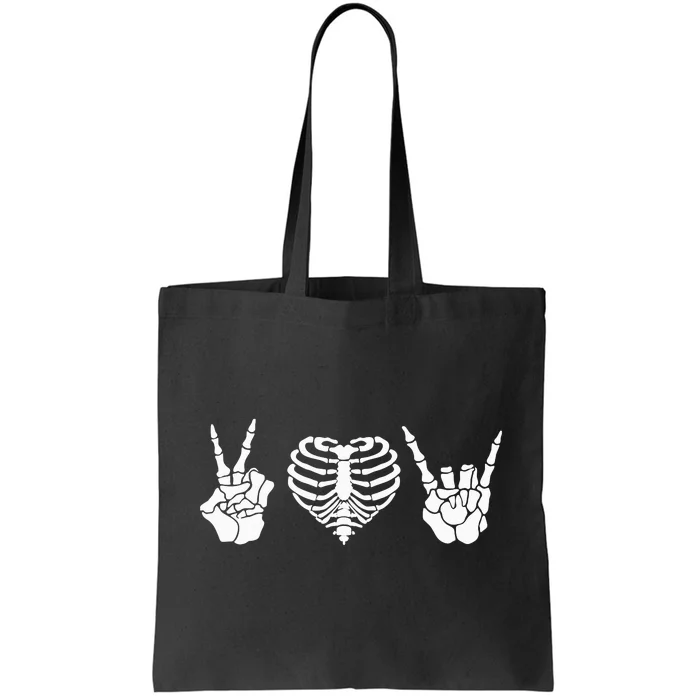 Rock & Roll Skeleton Hand Halloween Music Concert Costume Tote Bag