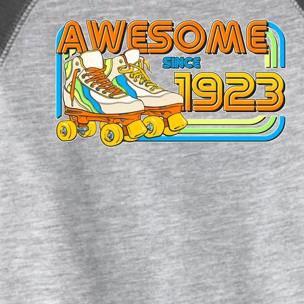 Retro Roller Skates Awesome Since 1923 100th Birthday Toddler Fine Jersey T-Shirt