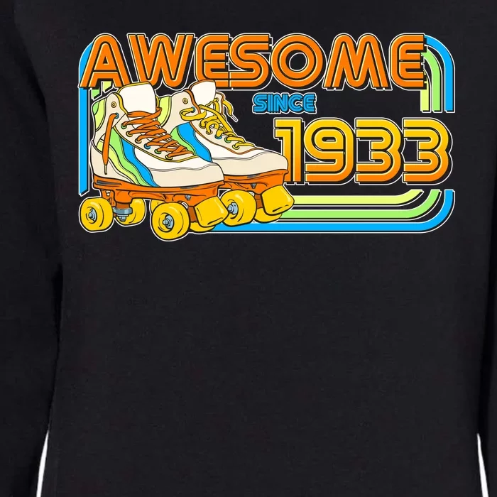 Retro Roller Skates Awesome Since 1933 90th Birthday Womens California Wash Sweatshirt