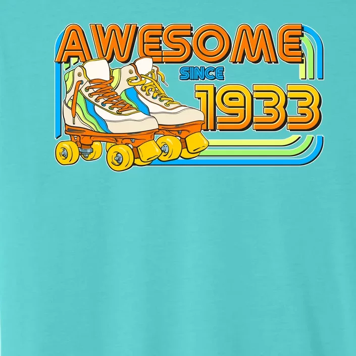 Retro Roller Skates Awesome Since 1933 90th Birthday ChromaSoft Performance T-Shirt