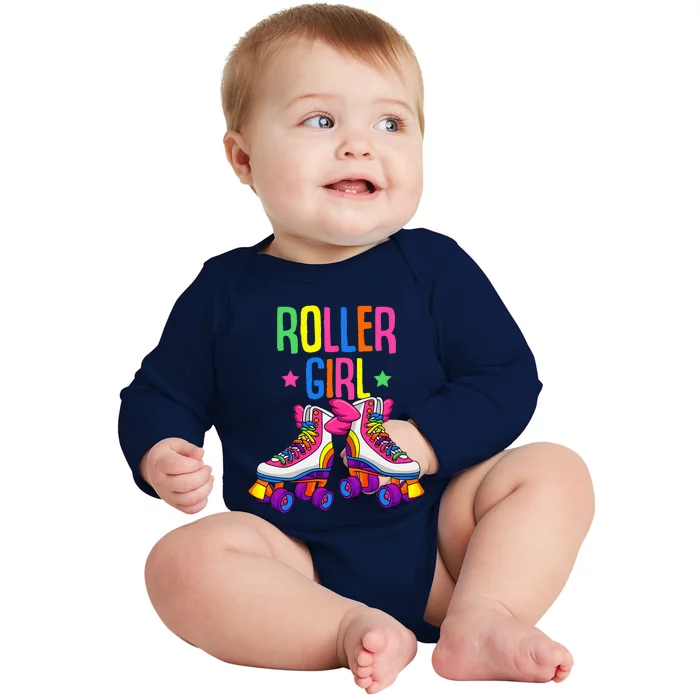 Roller Roller Skates Skating Baby Long Sleeve Bodysuit