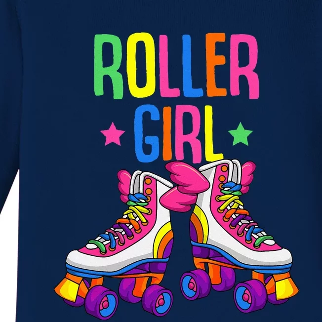 Roller Roller Skates Skating Baby Long Sleeve Bodysuit