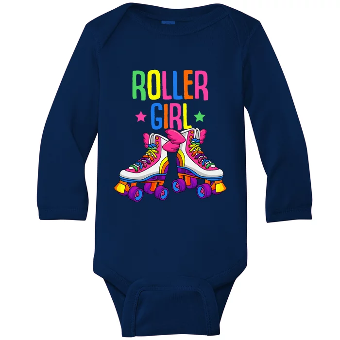 Roller Roller Skates Skating Baby Long Sleeve Bodysuit