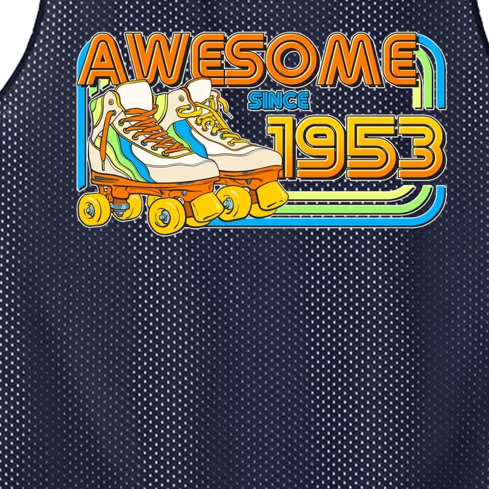 Retro Roller Skates Awesome Since 1953 70th Birthday Mesh Reversible Basketball Jersey Tank