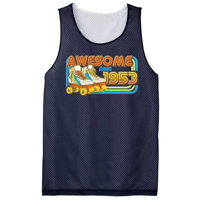 Retro Roller Skates Awesome Since 1953 70th Birthday Mesh Reversible Basketball Jersey Tank