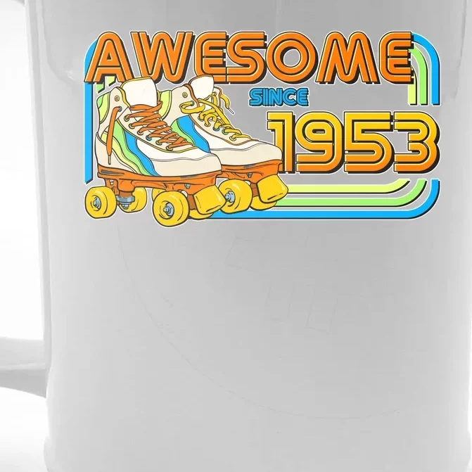 Retro Roller Skates Awesome Since 1953 70th Birthday Front & Back Beer Stein