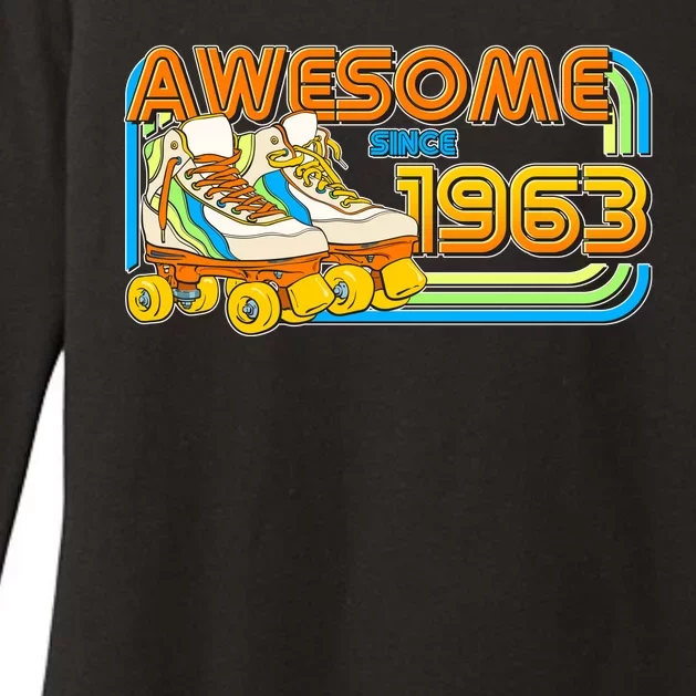 Retro Roller Skates Awesome Since 1963 60th Birthday Womens CVC Long Sleeve Shirt