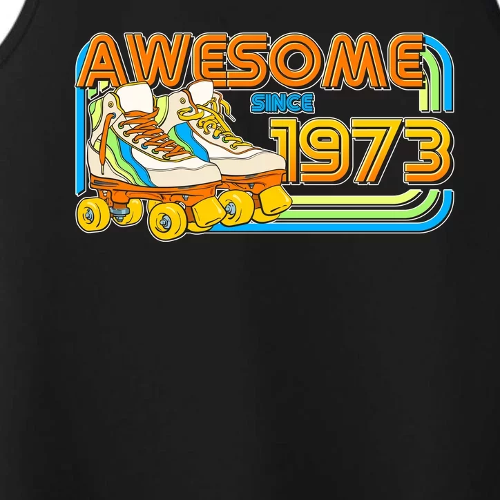 Retro Roller Skates Awesome Since 1973 50th Birthday Performance Tank