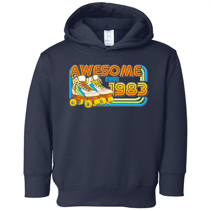 Retro Roller Skates Awesome Since 1983 40th Birthday Toddler Hoodie