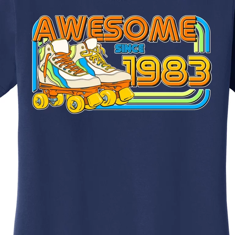 Retro Roller Skates Awesome Since 1983 40th Birthday Women's T-Shirt