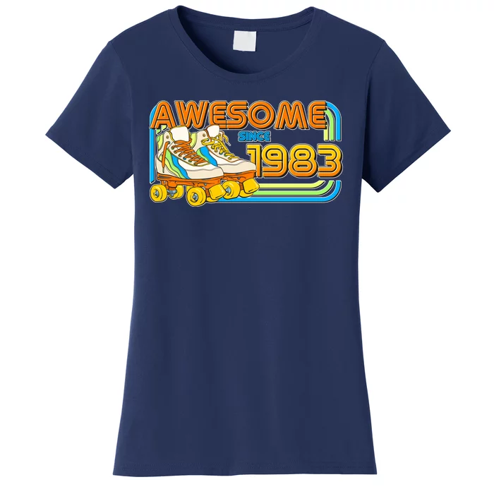 Retro Roller Skates Awesome Since 1983 40th Birthday Women's T-Shirt