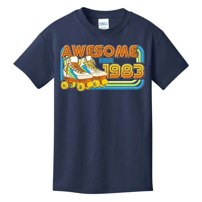 Retro Roller Skates Awesome Since 1983 40th Birthday Kids T-Shirt