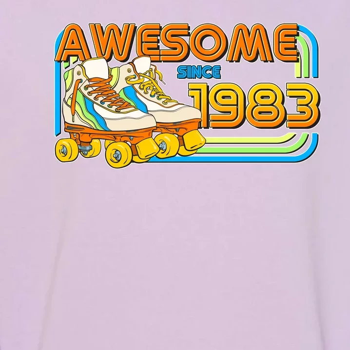 Retro Roller Skates Awesome Since 1983 40th Birthday Garment-Dyed Sweatshirt