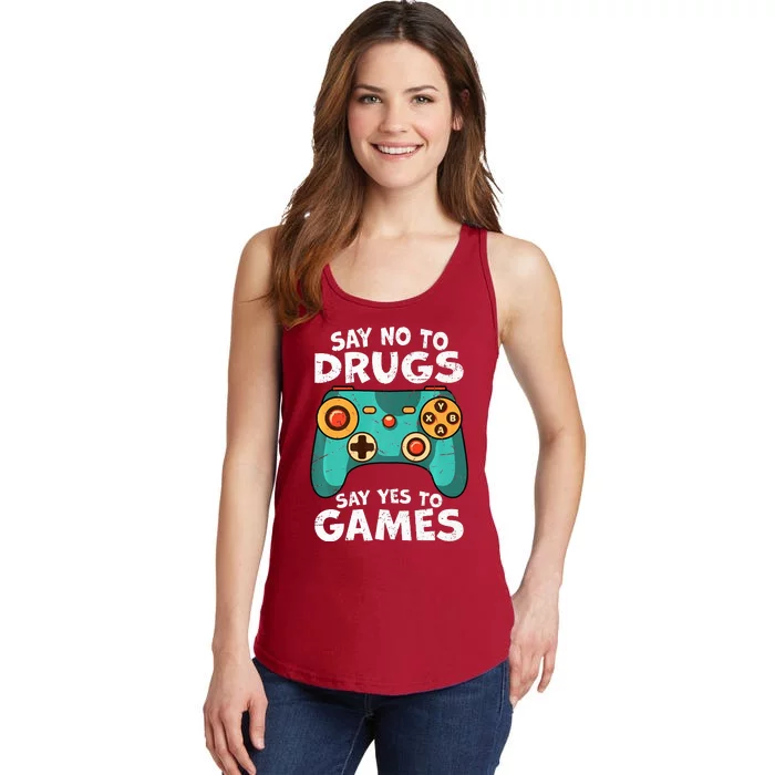 Red Ribbon Squad Week Say No to Drugs Say Yes to Video Games Ladies Essential Tank