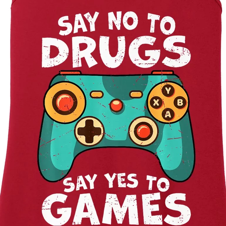 Red Ribbon Squad Week Say No to Drugs Say Yes to Video Games Ladies Essential Tank