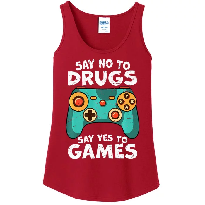 Red Ribbon Squad Week Say No to Drugs Say Yes to Video Games Ladies Essential Tank