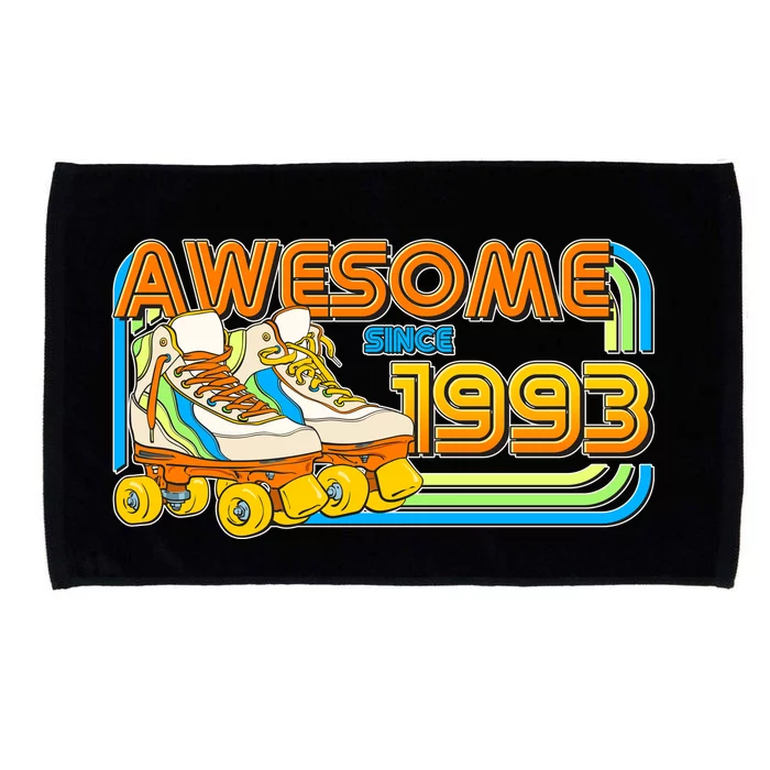 Retro Roller Skates Awesome Since 1993 30th Birthday Microfiber Hand Towel