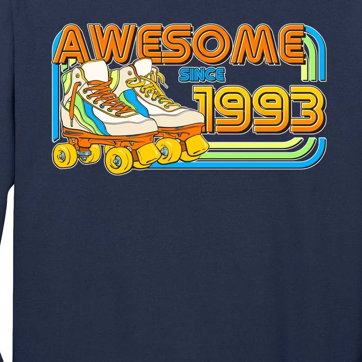 Retro Roller Skates Awesome Since 1993 30th Birthday Tall Long Sleeve T-Shirt