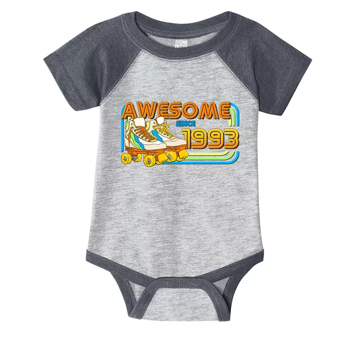 Retro Roller Skates Awesome Since 1993 30th Birthday Infant Baby Jersey Bodysuit