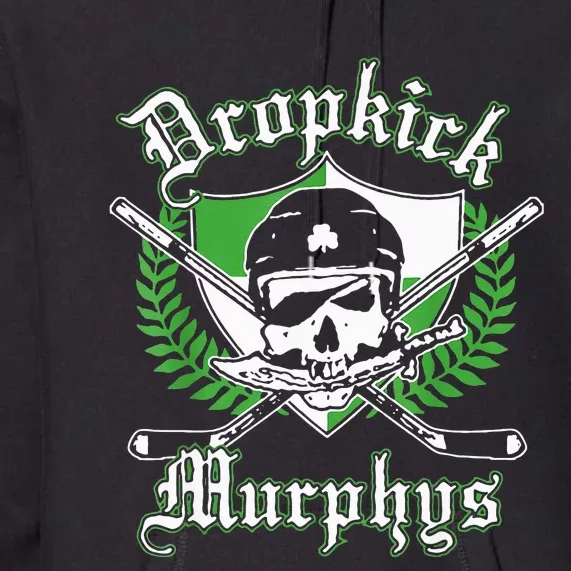 Rockin' Retro Skull Costume for St. Patrick's Day Premium Hoodie