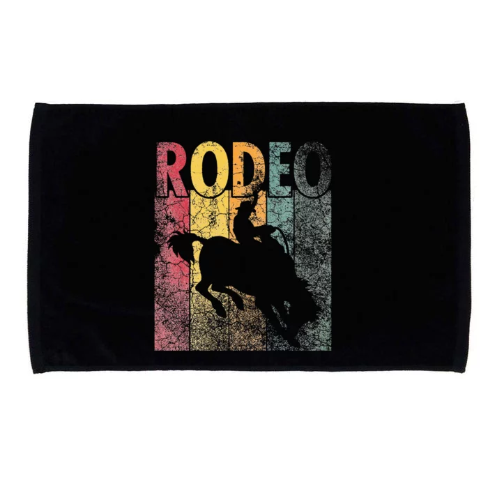 Rodeo Retro Style Cow Horse Riding Vintage Microfiber Hand Towel