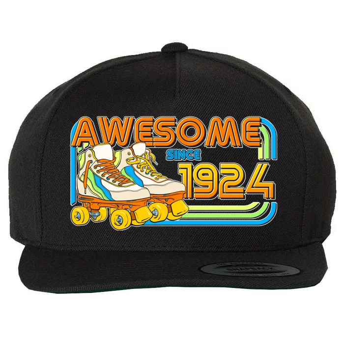 Retro Roller Skates Awesome Since 1924 100th Birthday Wool Snapback Cap