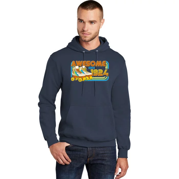 Retro Roller Skates Awesome Since 1924 100th Birthday Tall Hoodie