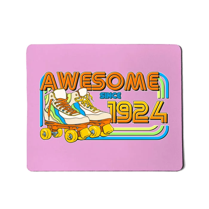 Retro Roller Skates Awesome Since 1924 100th Birthday Mousepad