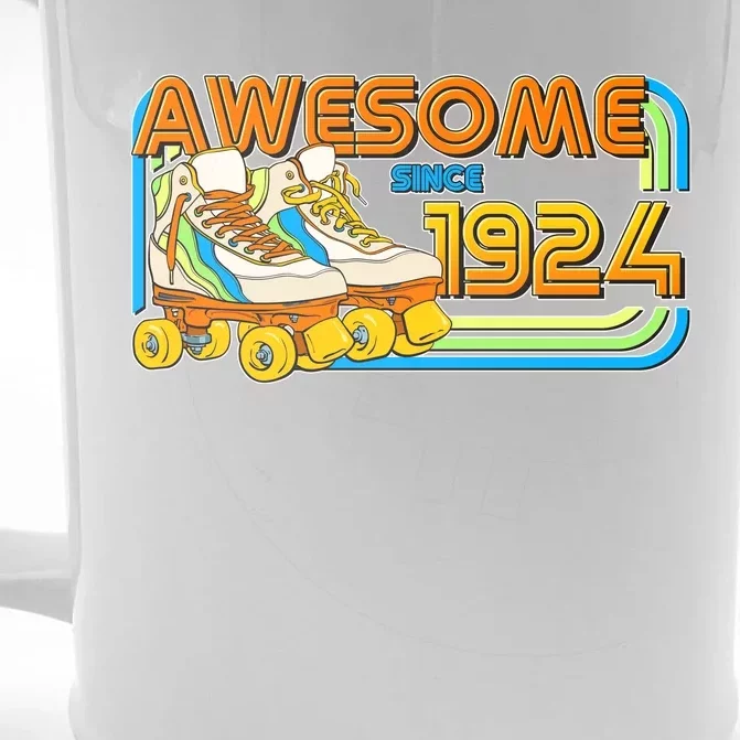 Retro Roller Skates Awesome Since 1924 100th Birthday Front & Back Beer Stein