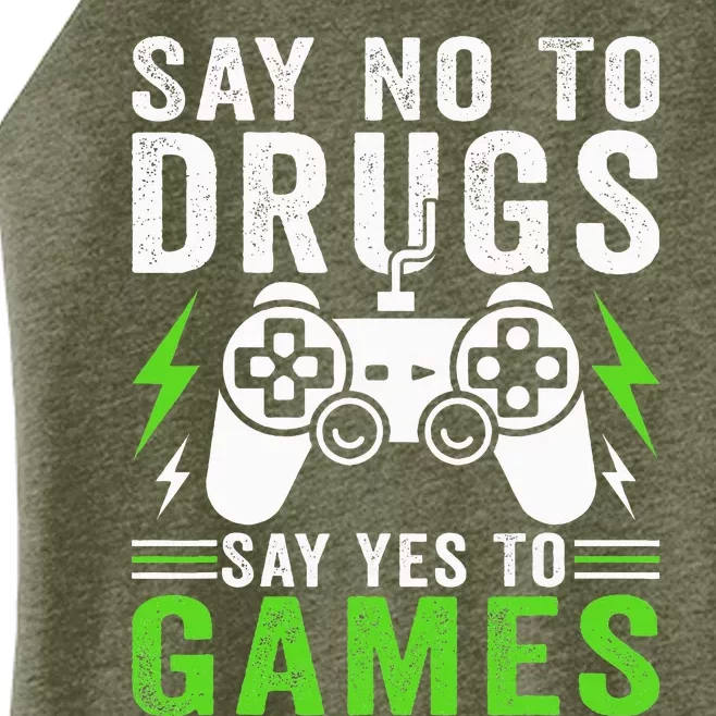 Red Ribbon Squad Week Say No to Drugs Say Yes to Video Games Women’s Perfect Tri Rocker Tank