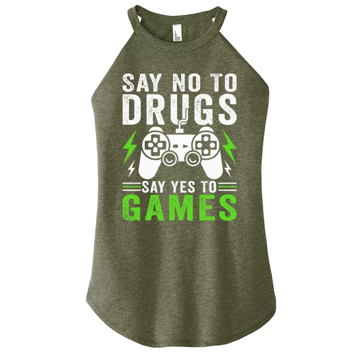 Red Ribbon Squad Week Say No to Drugs Say Yes to Video Games Women’s Perfect Tri Rocker Tank