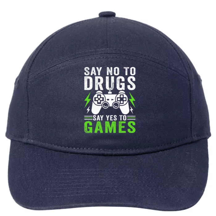 Red Ribbon Squad Week Say No to Drugs Say Yes to Video Games 7-Panel Snapback Hat