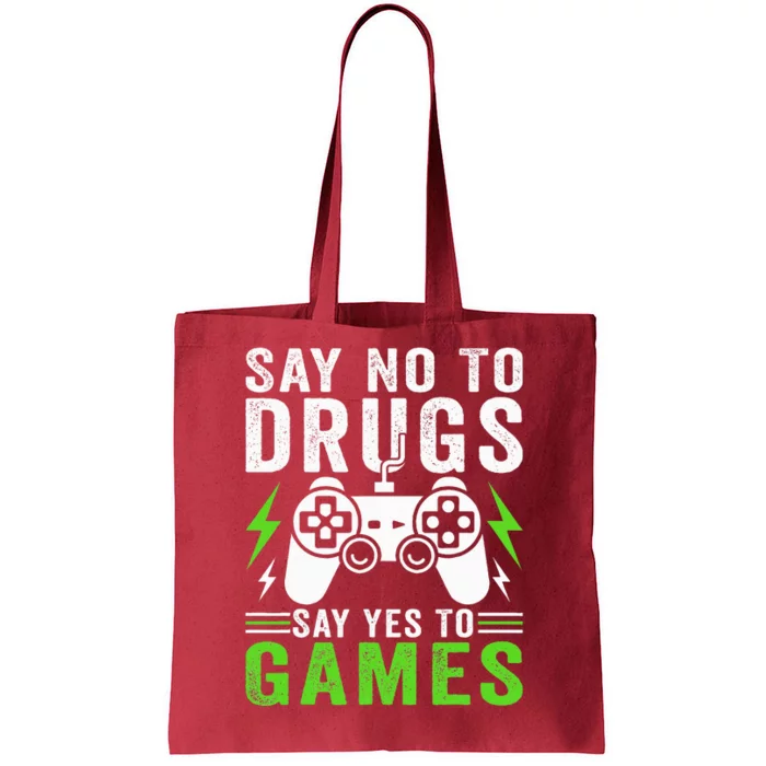 Red Ribbon Squad Week Say No to Drugs Say Yes to Video Games Tote Bag