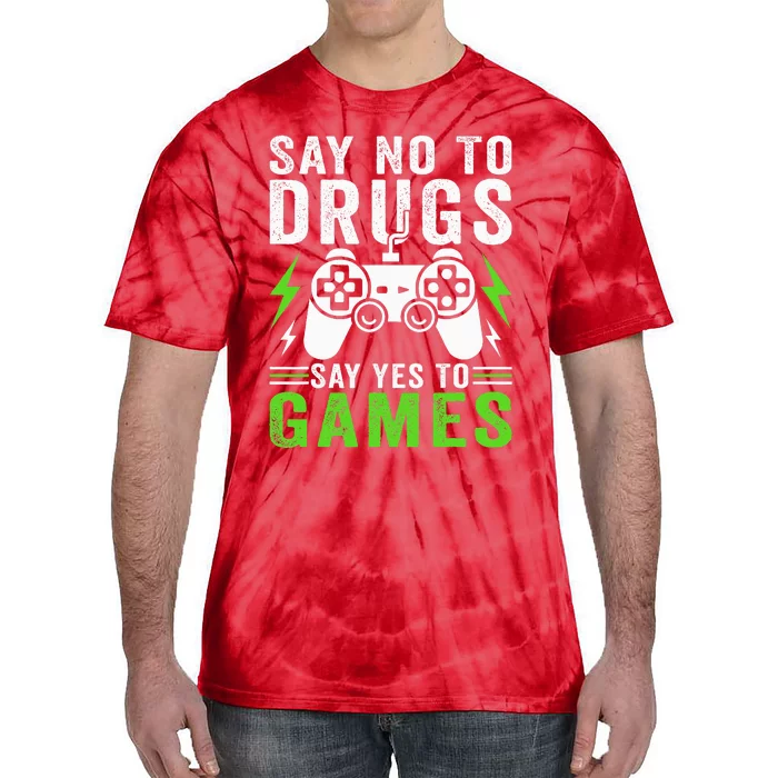 Red Ribbon Squad Week Say No to Drugs Say Yes to Video Games Tie-Dye T-Shirt