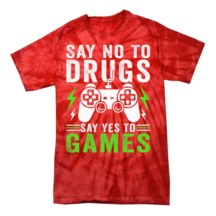 Red Ribbon Squad Week Say No to Drugs Say Yes to Video Games Tie-Dye T-Shirt