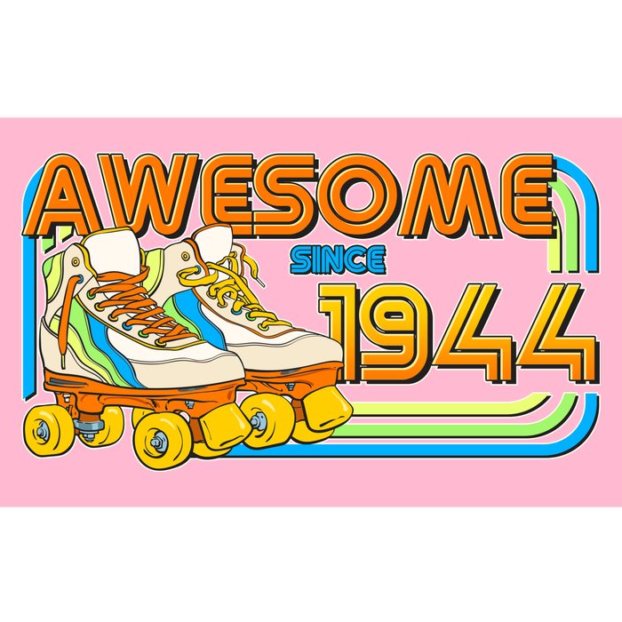 Retro Roller Skates Awesome Since 1944 80th Birthday Bumper Sticker