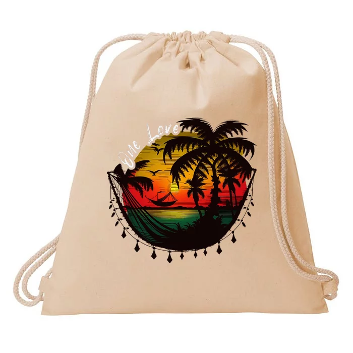 Rasta Reggae Sunset One Pride Love Rastafari Jamaican Drawstring Bag