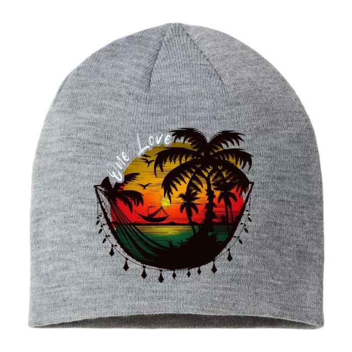 Rasta Reggae Sunset One Pride Love Rastafari Jamaican 8 1/2in Sustainable Knit Beanie