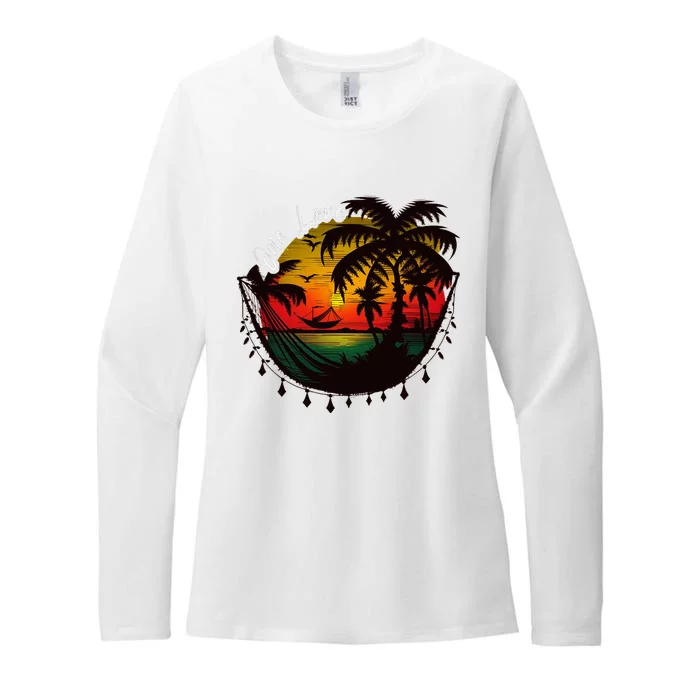 Rasta Reggae Sunset One Pride Love Rastafari Jamaican Womens CVC Long Sleeve Shirt