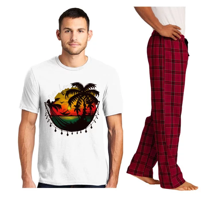 Rasta Reggae Sunset One Pride Love Rastafari Jamaican Pajama Set