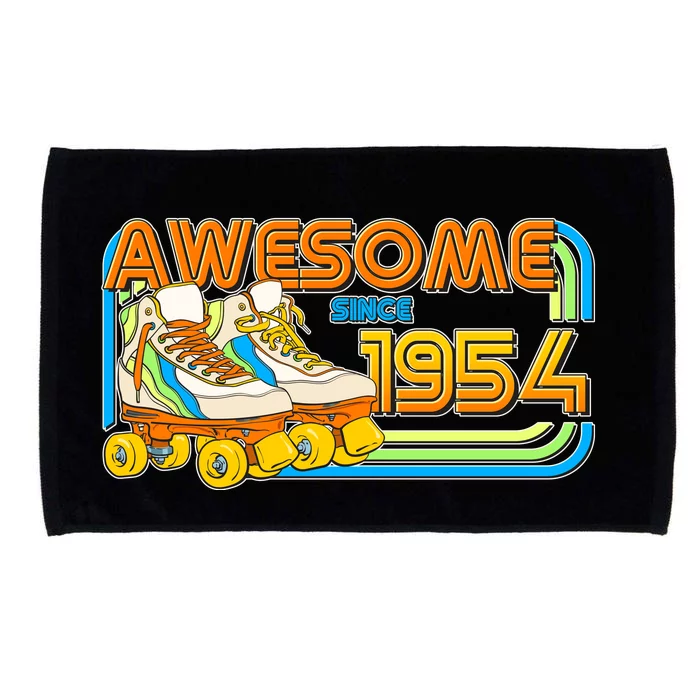 Retro Roller Skates Awesome Since 1954 70th Birthday Microfiber Hand Towel