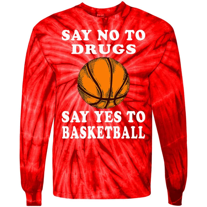 Red Ribbon Squad Week Say No To Say Yes To BasketBall Tie-Dye Long Sleeve Shirt