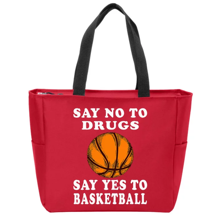 Red Ribbon Squad Week Say No To Say Yes To BasketBall Zip Tote Bag