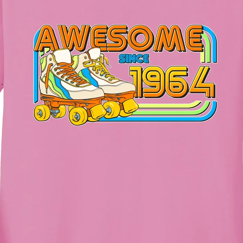 Retro Roller Skates Awesome Since 1964 60th Birthday Kids Long Sleeve Shirt